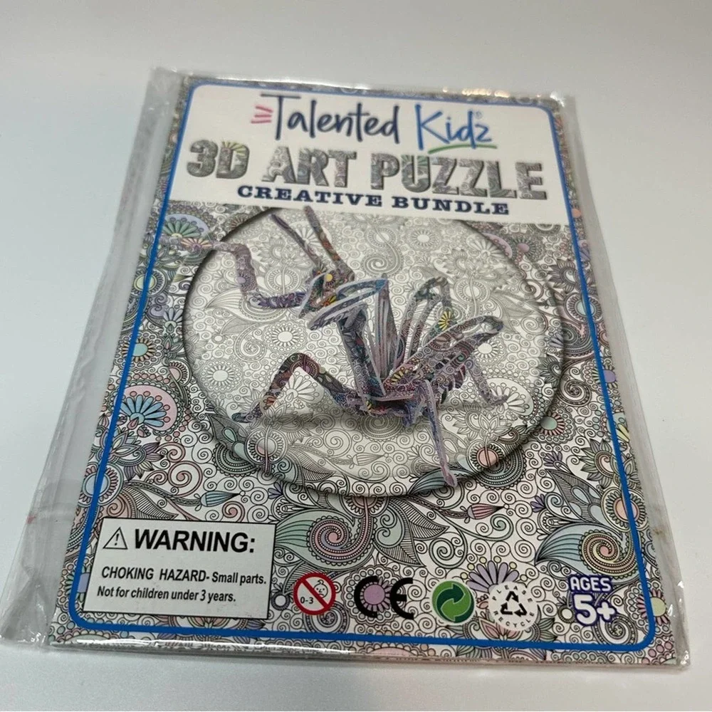 Talented Kidz 3-D Art Puzzles (4) Color and Build